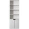 Basicwise 71-in. White 4 Tier Open Book Shelf and Bookcases w/2 Doors Storage Cabinet and 1 Adjustable Shelf QI004657.WT - alternate 2